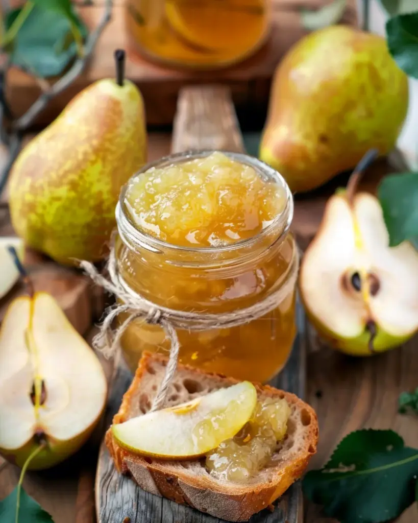Birnenmarmelade mit Weißwein