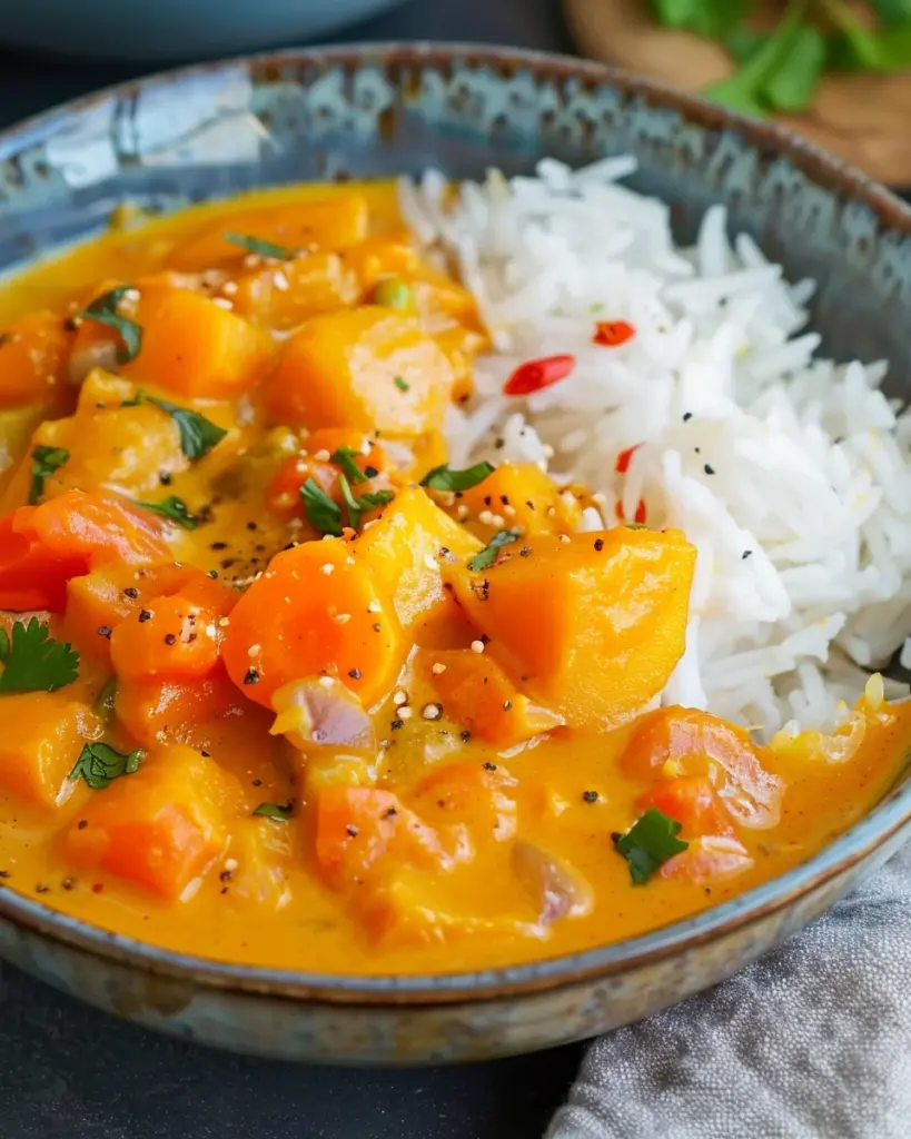 Kürbis-Curry mit Kokosmilch
