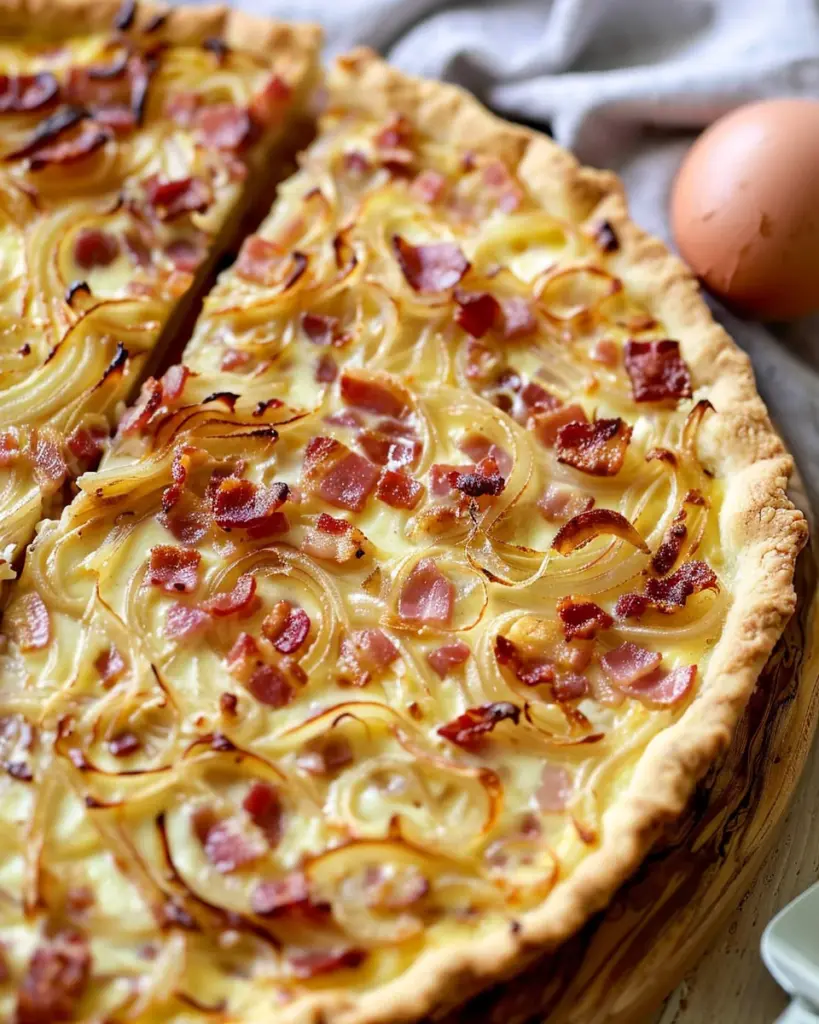 Zwiebelkuchen mit Mürbeteig Rezept