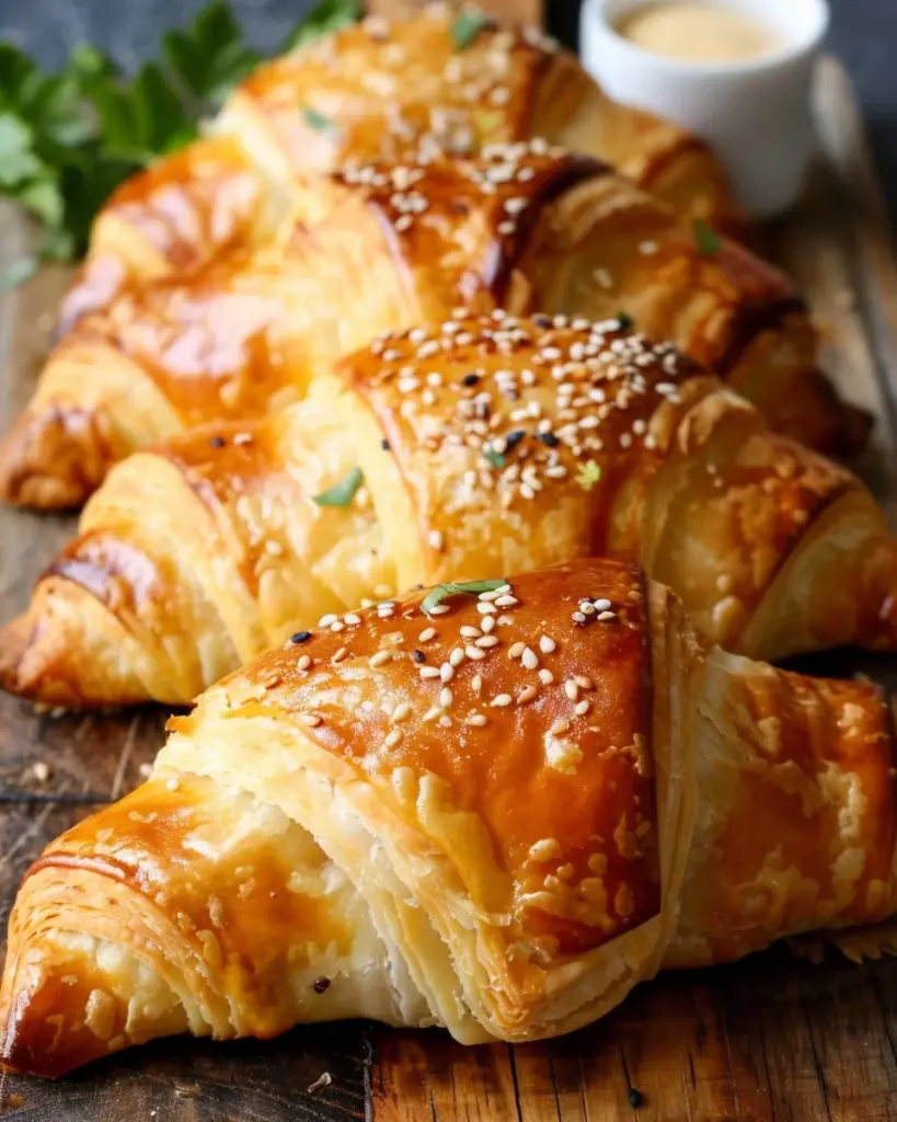 Schinken-Käse-Hörnchen mit Blätterteig