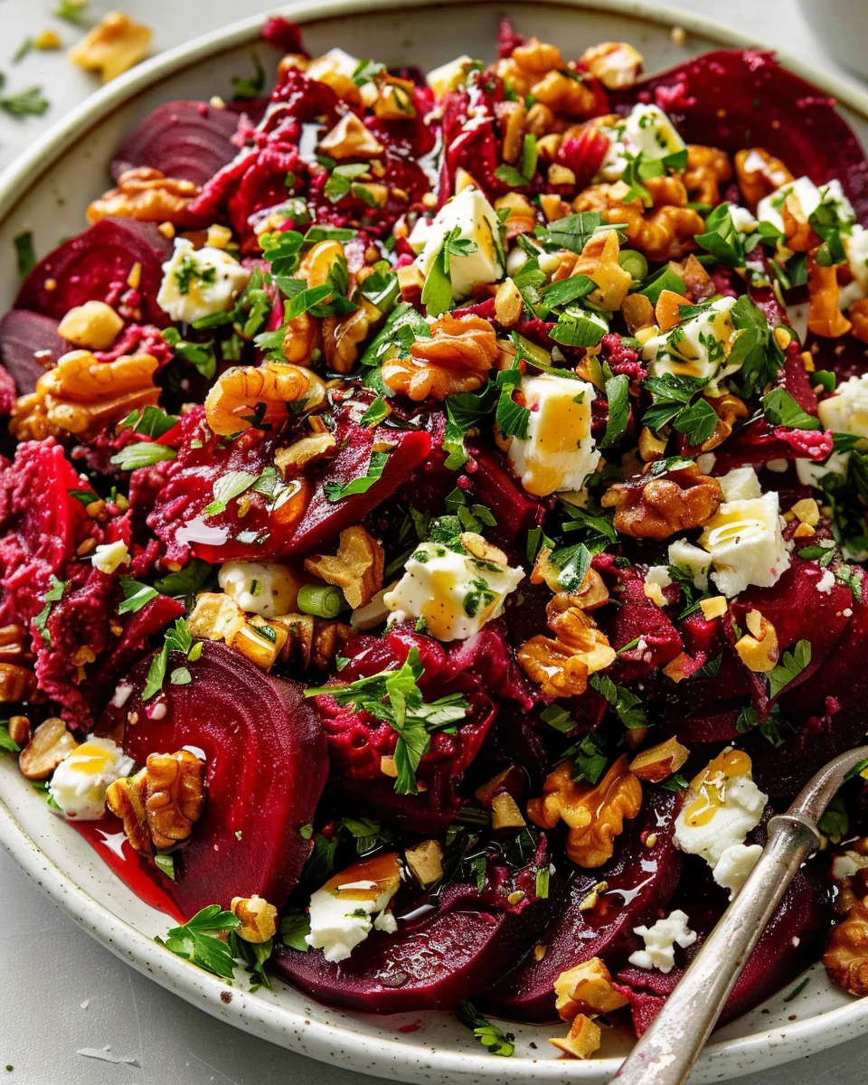 Beetroot Feta Walnut Salad Recipe