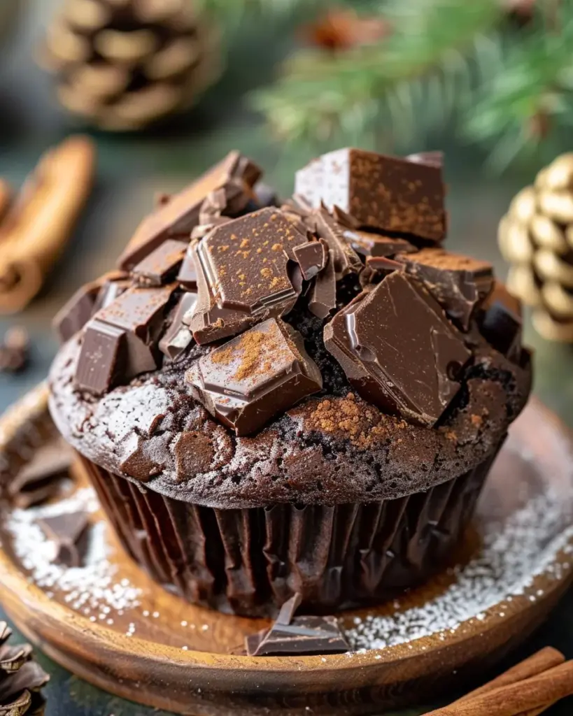 köstliche Lebkuchen Schoko Muffins