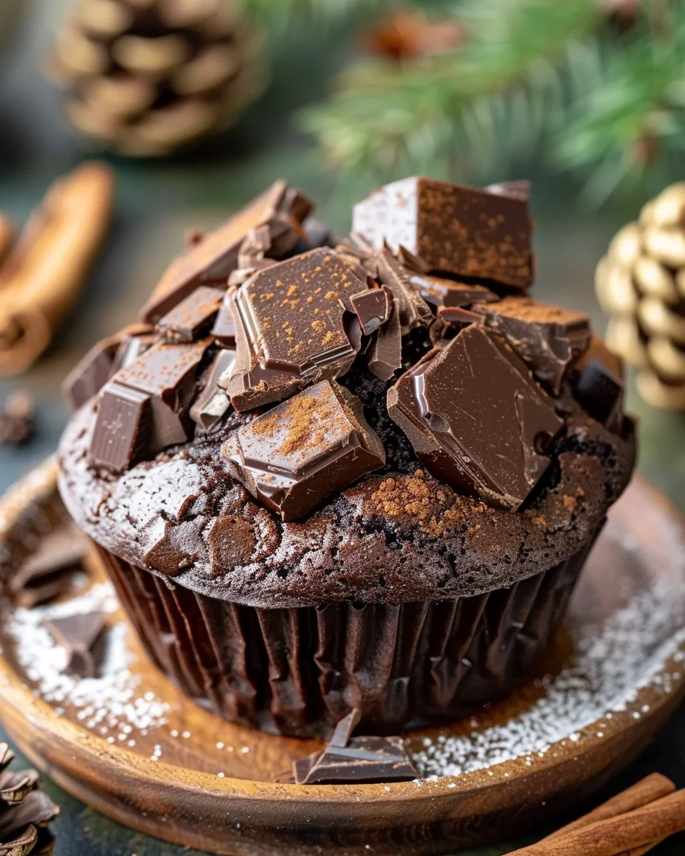 köstliche Lebkuchen Schoko Muffins