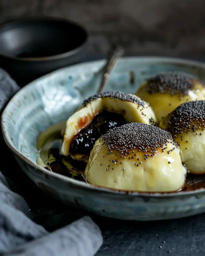 Luftige Germknödel mit Vanillesoße