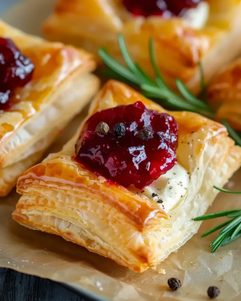 Blätterteig-Häppchen mit Camembert